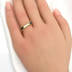 Bague en or saphirs et diamants
