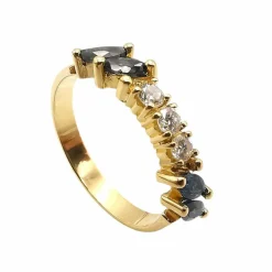 Bague en or saphirs et diamants