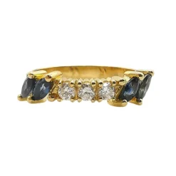 Bague en or saphirs et diamants