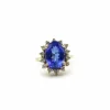 Bague en or tanzanite et halo de diamants par LeVian