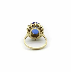 Bague en or tanzanite et halo de diamants par LeVian