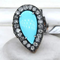 Bague en or turquoise de l’époque victorienne