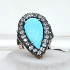 Bague en or turquoise de l’époque victorienne