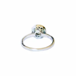 Bague en platine 950 avec diamants et saphirs