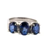 Bague en platine avec saphirs et diamants