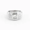 Bague en platine et diamants à gradins