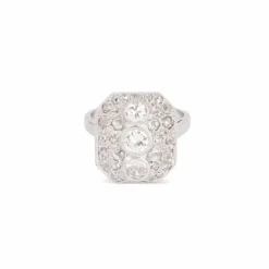 Bague en platine et diamants