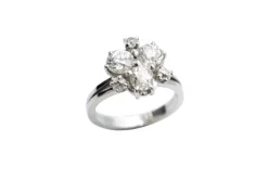 Bague en platine et or blanc et diamant taille ancienne
