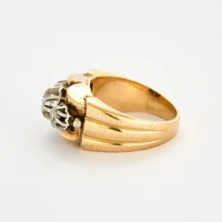 Bague en platine, or et diamants