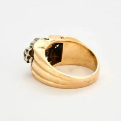 Bague en platine, or et diamants
