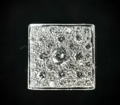 Bague en platine style chevalière