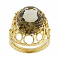 Bague en quartz fumé