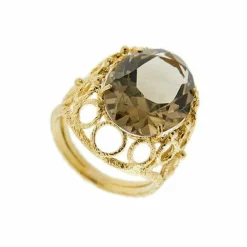 Bague en quartz fumé
