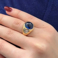 Bague en saphir et diamant