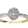 Bague entourage en or avec diamants