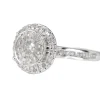 Bague entourage en or blanc avec diamants