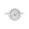 Bague entourage en or blanc avec diamants