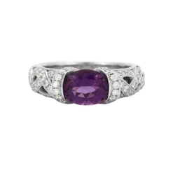 Bague Entrelacé Améthyste Diamant