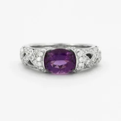 Bague Entrelacé Améthyste Diamant