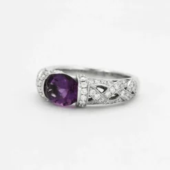 Bague Entrelacé Améthyste Diamant