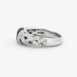 Bague Entrelacé Améthyste Diamant