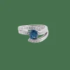 Bague Entrelac Saphir Diamants