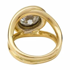 Bague entrelacée deux tons d'or, diamant 2,78 carats.