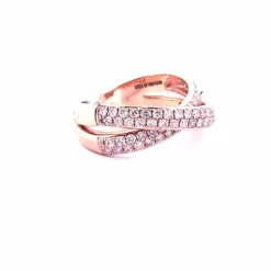 Bague entrelacée Diamants