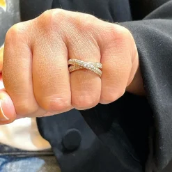 Bague entrelacée Diamants
