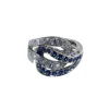 Bague entrelacée saphirs et diamants