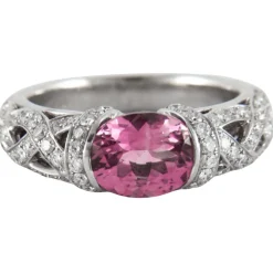 Bague Entrelacée Tourmaline Diamants