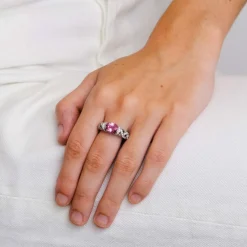 Bague Entrelacée Tourmaline Diamants