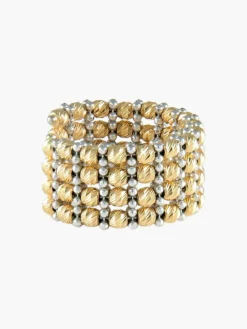 BAGUE "FACETTE" DEUX ORS
