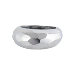 BAGUE "FACETTE" OR BLANC