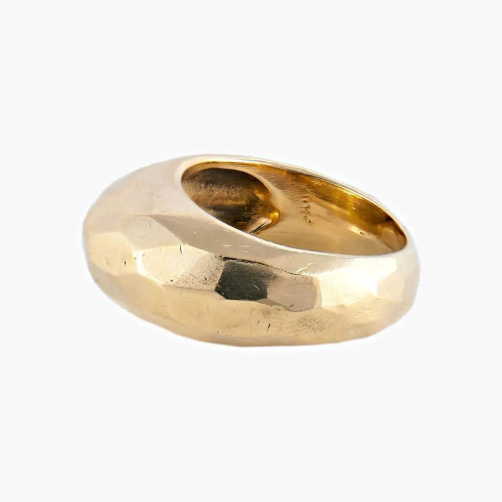 BAGUE "FACETTE" OR JAUNE