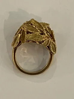 Bague Feuillage Michèle Morgan or jaune