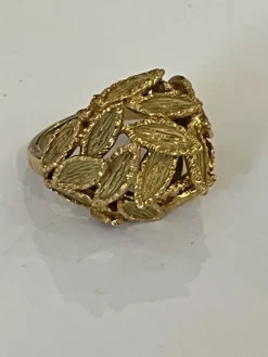 Bague Feuillage Michèle Morgan or jaune