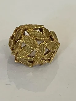 Bague Feuillage Michèle Morgan or jaune