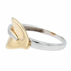 Bague Feuille Or blanc Diamant