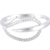 Bague Feuille or blanc et diamant