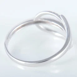 Bague Feuille or blanc et diamant