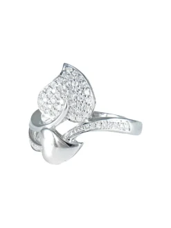 Bague Feuilles Diamants