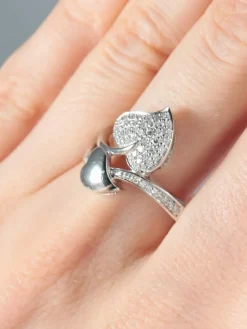 Bague Feuilles Diamants