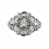 Bague fils d'or blanc et diamants