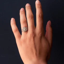 Bague fils d'or blanc et diamants