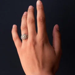 Bague fils d'or blanc et diamants