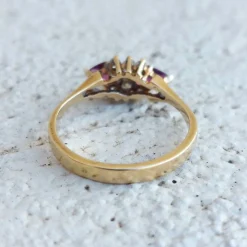 Bague fine rubis et diamants
