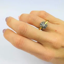 Bague Fleur 2 Ors Diamant