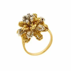 Bague fleur avec diamants