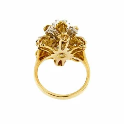 Bague fleur avec diamants